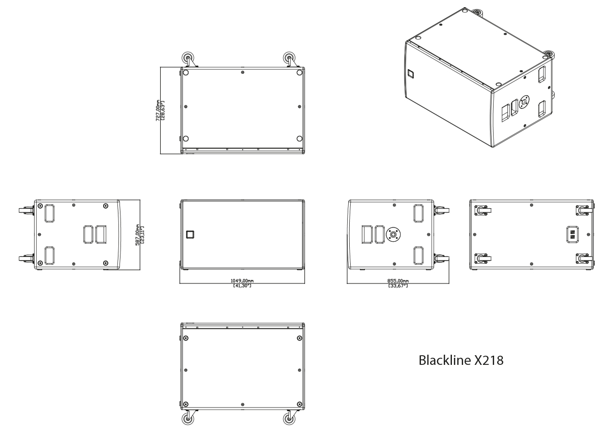 Martin AudioBlackline X218 Tech Drawing